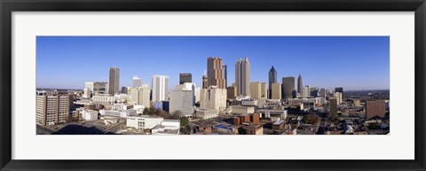 Framed Distant Skyline, Atlanta, Georgia Print