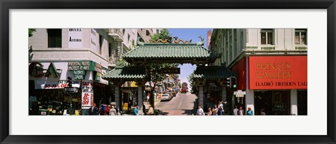 Framed USA, California, San Francisco, Chinatown, Tourists in the market Print