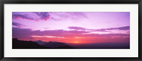 Framed Clouds over mountains, Sierra Estrella Mountains, Phoenix, Arizona, USA Print