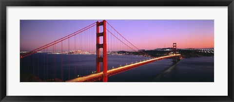 Framed Night Golden Gate Bridge San Francisco CA USA Print