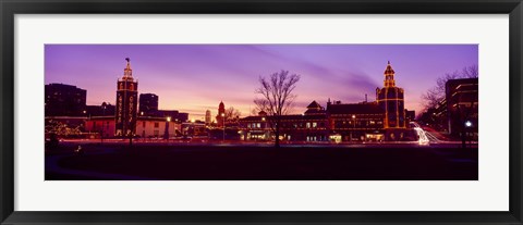 Framed Buildings in a city, Country Club Plaza, Kansas City, Jackson County, Missouri, USA Print