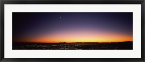 Framed Aerial view of a city, San Fernando Valley, Los Angeles, California, USA Print