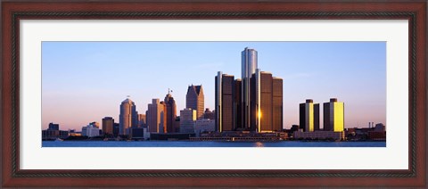 Framed Morning, Detroit, Michigan, USA Print