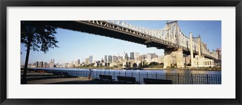Framed Queensboro Bridge Over East River, Manhattan Print