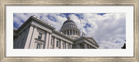 Framed USA, California, Sacramento, Low angle view of State Capitol Building Print