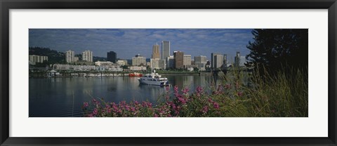 Framed Boat in the sea, Portland, Oregon, USA, 1999 Print