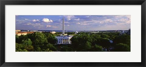 Framed Aerial View of White House, Washington DC Print