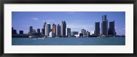 Framed Detroit Waterfront, Michigan (close-up) Print