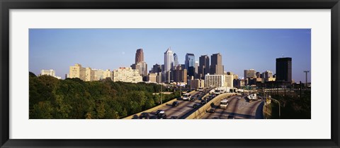 Framed Route 76 Skyline Philadelphia PA USA Print