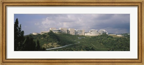Framed Low angle view of a museum on top of a hill, Getty Center, City of Los Angeles, California, USA Print