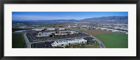 Framed Aerial View, Silicon Valley Business Campus, San Jose, California, USA Print