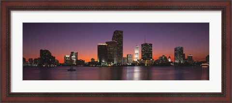 Framed Evening Biscayne Bay Miami FL Print