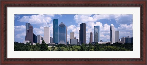 Framed Skyscrapers in a city, Houston, Texas, USA Print