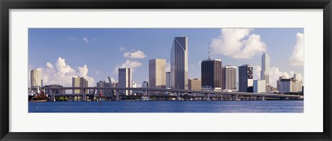 Framed Buildings at the waterfront, Miami, Florida, USA (close-up) Print