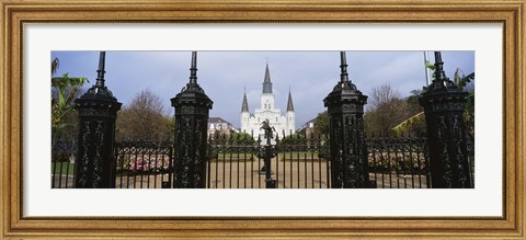Framed Facade of a church, St. Louis Cathedral, New Orleans, Louisiana, USA Print