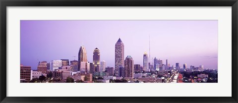 Framed Twilight, Atlanta, Georgia, USA Print