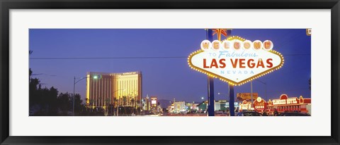 Framed Las Vegas Sign, Las Vegas Nevada, USA Print