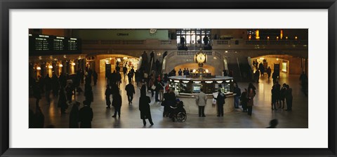 Framed High angle view of a group of people in a station, Grand Central Station, Manhattan, New York City, New York State, USA Print
