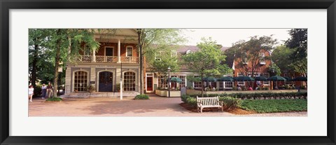 Framed Tourist In Town Square, Williamsburg, Virginia, USA Print