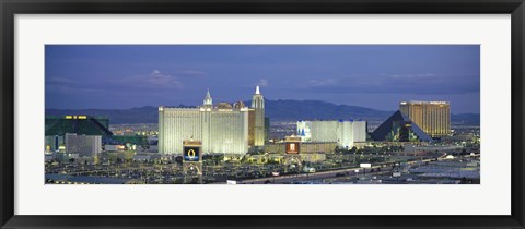 Framed Dusk The Strip Las Vegas NV Print