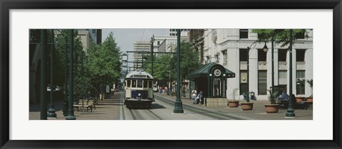 Framed Main Street Trolley Court Square Memphis TN Print
