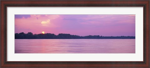 Framed Sunset Mississippi River Memphis TN USA Print