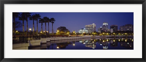 Framed Orlando waterfront, Florida Print