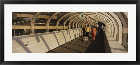 Framed Rear view of tourists walking on a walkway, Atlanta, Georgia, USA Print