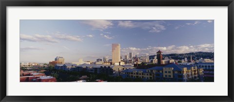 Framed High angle view of buildings in a city, Portland, Oregon, USA Print