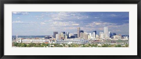 Framed USA, Colorado, Denver, Invesco Stadium, High angle view of the city Print