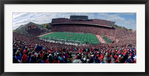 Framed University Of Wisconsin Football Game, Camp Randall Stadium, Madison, Wisconsin, USA Print
