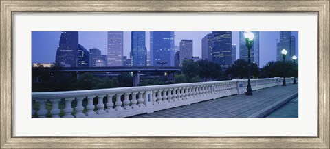 Framed Houston at dusk, Texas Print