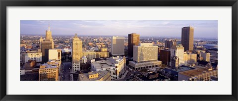 Framed High angle view of a cityscape, Buffalo, New York State, USA Print