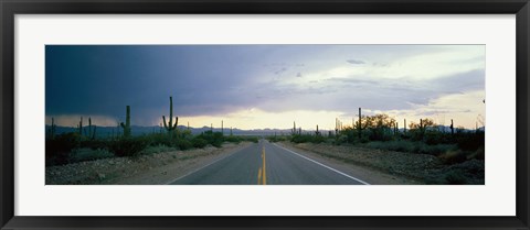 Framed Desert Road near Tucson Arizona USA Print