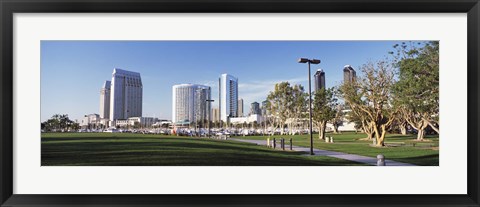 Framed USA, California, San Diego, Marina Park Print