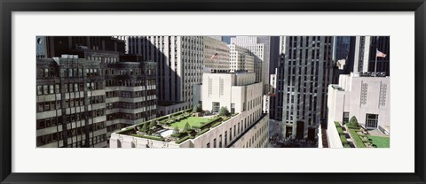 Framed Rooftop View Of Rockefeller Center, NYC, New York City, New York State, USA Print