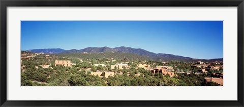 Framed High angle view of a city, Santa Fe, New Mexico, USA Print