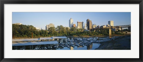 Framed City At Dusk, Memphis, Tennessee, USA Print