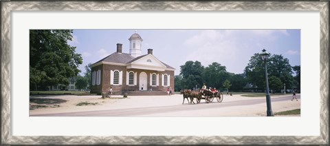 Framed Carriage moving on a road, Colonial Williamsburg, Williamsburg, Virginia, USA Print