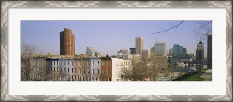 Framed High angle view of buildings in a city, Inner Harbor, Baltimore, Maryland, USA Print