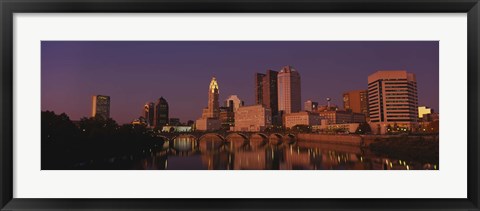 Framed Buildings at the waterfront, Columbus, Ohio, USA Print