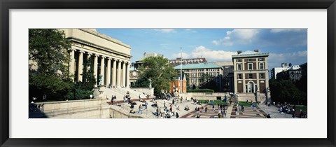 Framed Group of people in front of a library, Library Of Columbia University, New York City, New York, USA Print