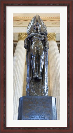 Framed Low angle view of a war memorial statue at a railroad station, 30th Street Station, Philadelphia, Pennsylvania, USA Print