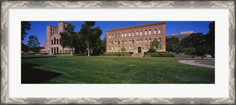 Framed Lawn in front of a Royce Hall and Haines Hall, University of California, City of Los Angeles, California, USA Print
