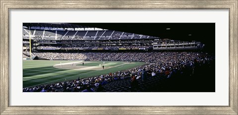 Framed Baseball players playing baseball in a stadium, Safeco Field, Seattle, King County, Washington State, USA Print