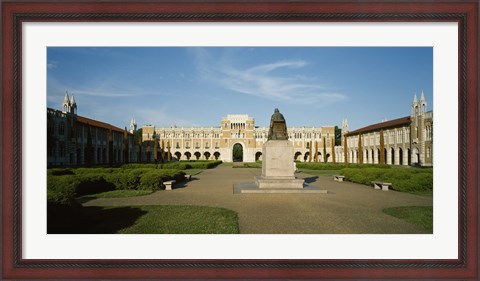 Framed Statue in the courtyard of an educational building, Rice University, Houston, Texas, USA Print