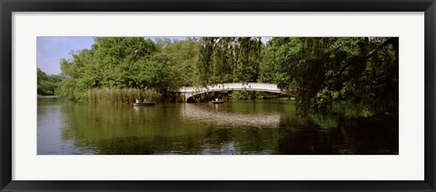 Framed Bridge across a lake, Central Park, Manhattan, New York City, New York State, USA Print
