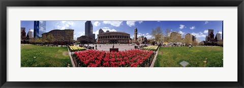 Framed 360 degree view of a city, Boston, Suffolk County, Massachusetts, USA Print