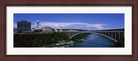 Framed Bridge across a river, Rainbow Bridge, Niagara River, Niagara Falls, New York State, USA Print