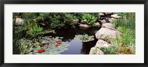 Framed Sunken Garden, Olbrich Botanical Gardens, Madison, Wisconsin Print